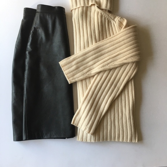 SOLD Laurence Toy genuine leather pencil skirt - Picture 3 of 11